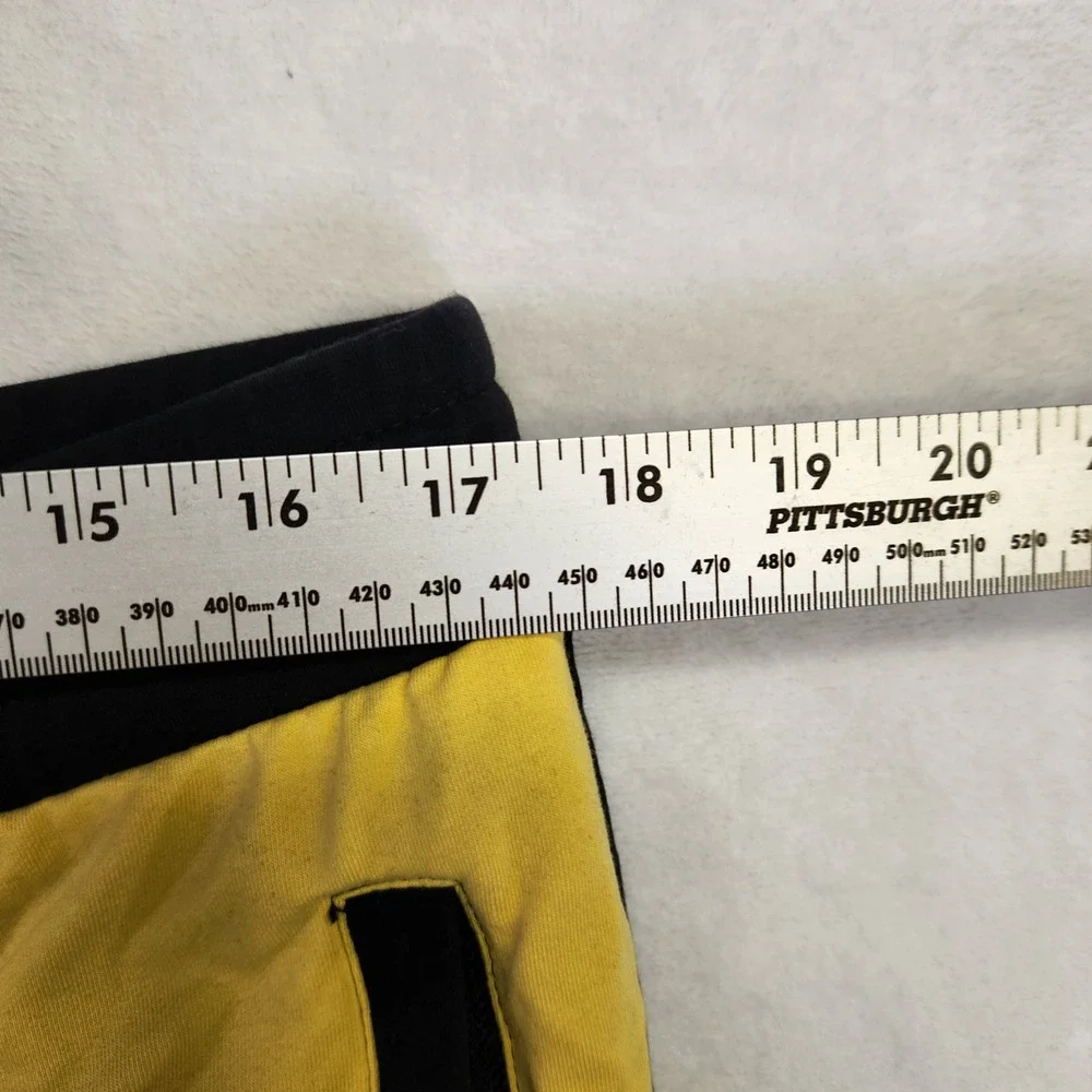 Makobi Mens Colorblock Jogger Pants Black Yellow Geometric M555‎ XL